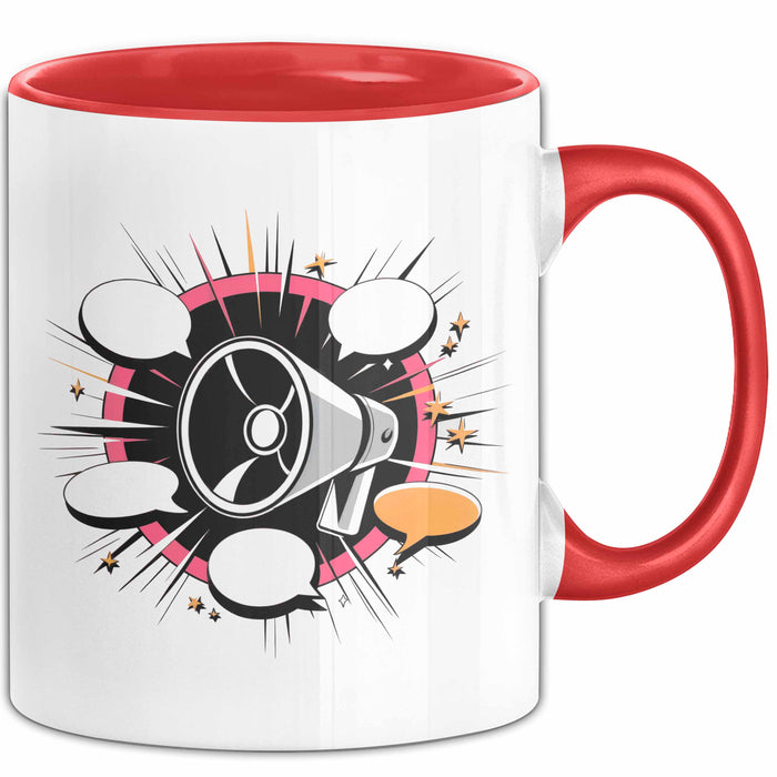 Extrovertierter Tasse Geschenk Lustige Geschenkidee Spruch Für Soziale Schmetterlinge Rot Trendation