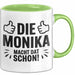 Monika Tasse Geschenk Die Monika Macht Dat Schon Geschenkidee Becher mit Name Grün Trendation