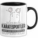 Karatesportler Geschenk Tasse Ich Bin Karatesportler Aber Sag Doch Einfach Superheld Lustige Geschenkdiee für Karatesportler Kaffee-Becher Schwarz Trendation