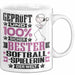 Softballspielerin Geschenk Lustiger Spruch für Softballspielerin Geschenkidee Bester Softballspielerin Der Welt Weiß Trendation