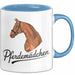 Pferde Tierliebhaber Tasse Geschenk Lustige Geschenkidee Spruch Pferdemädchen Blau Trendation