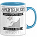 Abenteurerin Und Prinzessin Tasse Geschenk Für Eine Abenteurerin Geburtstag Was Ist Deine Superkraft Blau Trendation