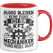 Kfz Mechaniker Tasse Geschenk Ruhig Bleiben Ich Bin Kfz Mechaniker Und Regel Das Geschenkidee Rot Trendation