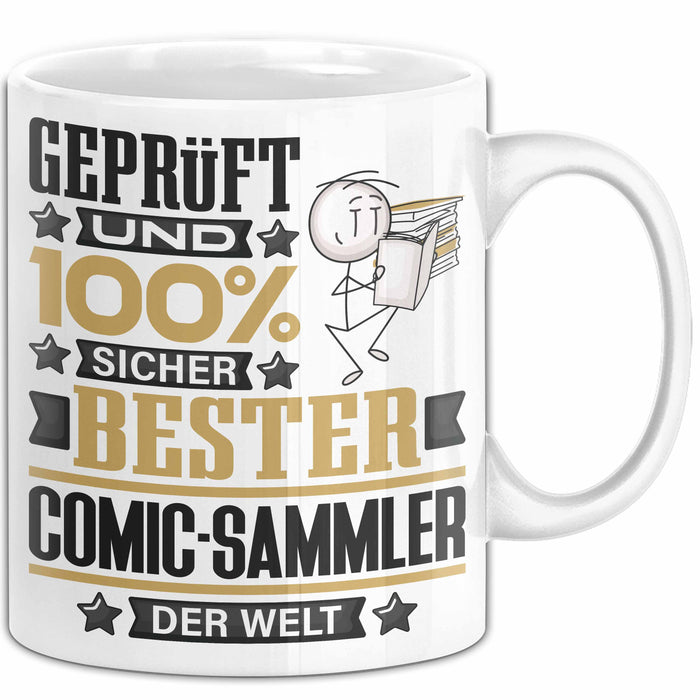 Comic-Sammler Geschenk Lustiger Spruch für Comic-Sammler Geschenkidee Bester Comic-Sammler Der Welt Weiß Trendation