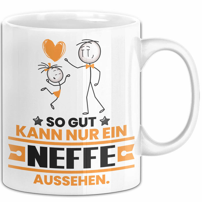 Neffe Geschenk Tasse So Gut Kann Nur Ein Neffe Aussehen Geschenkidee Kaffee-Becher Weiß Trendation