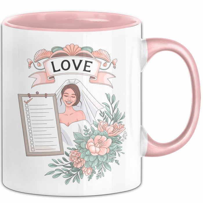 Hochzeits Planer Tasse Geschenk Lustige Geschenkidee Spruch Für Große Tag Experten Rosa Trendation
