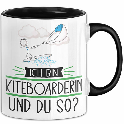Kiteboarderin Tasse Geschenk Ich Bin Kiteboarderin Und Du So Geschenkidee Lustiger Spruch Becher Trendation