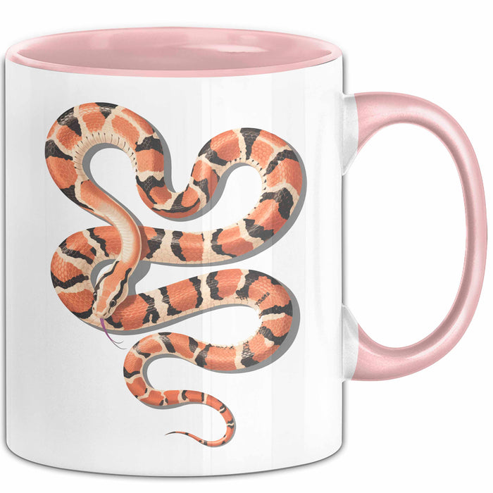 Reptil Schlange Tier Tasse Geschenk Lustige Geschenkidee Spruch Rosa Trendation