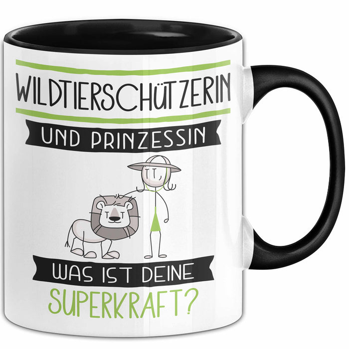 Wildtierschützerin Und Prinzessin Tasse Geschenk Für Eine Wildtierschützerin Geburtstag Was Ist Deine Superkraft Trendation