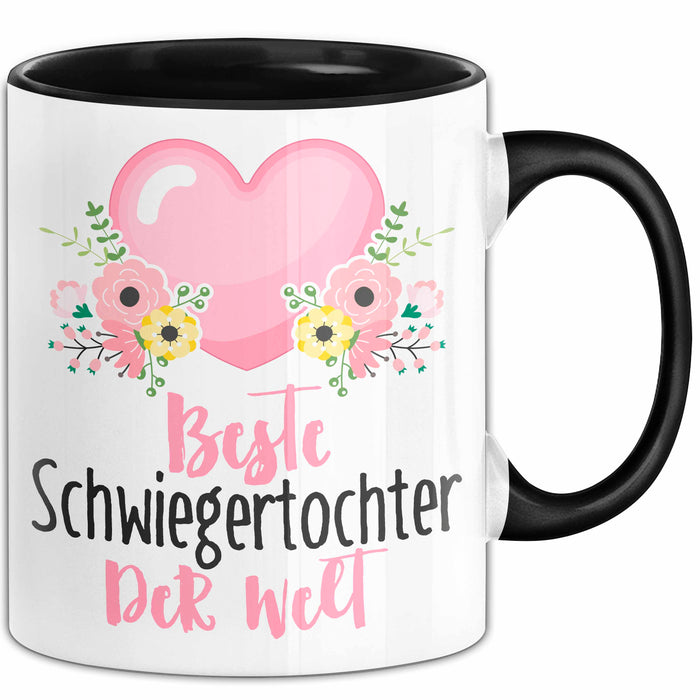 Schwiegertochter Tasse Geschenk Spruch Beste Schwiegertochter Der Welt Becher Schwarz Trendation