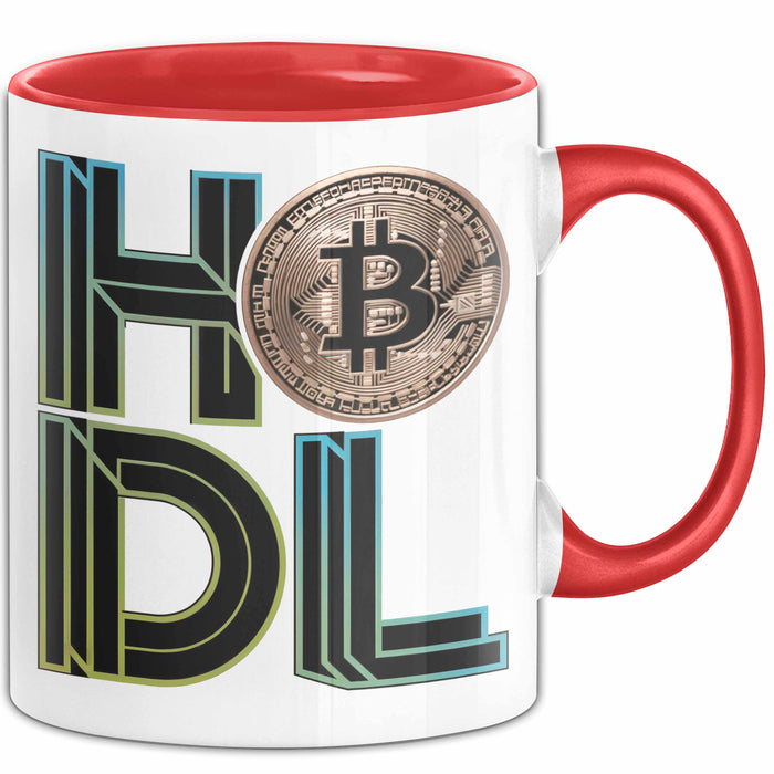 Kryptowährungs Fan Tasse Geschenkidee für Krypto Besitzer Rot Trendation