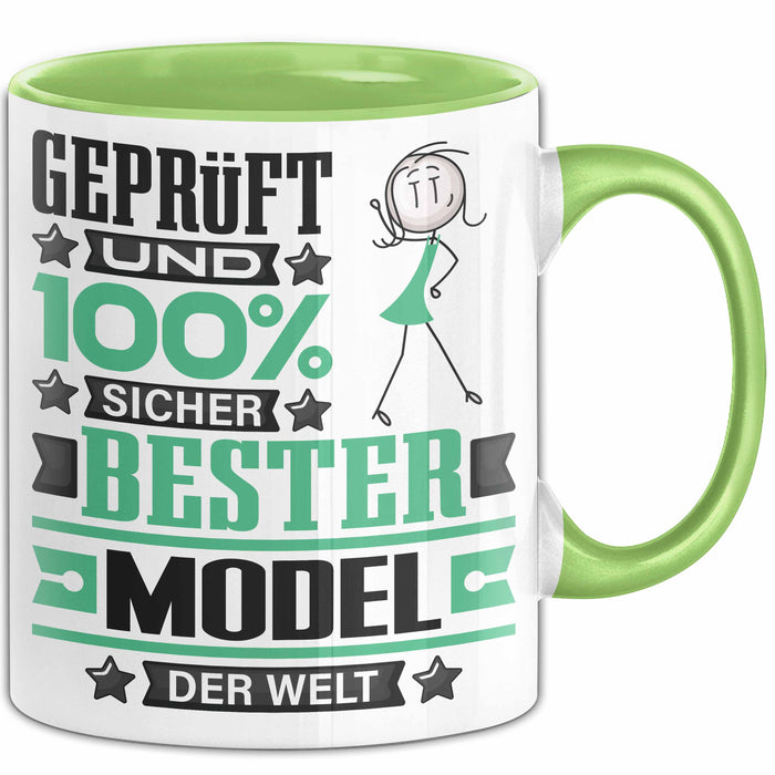 Model Geschenk Lustiger Spruch für Model Geschenkidee Bester Model Der Welt Grün Trendation