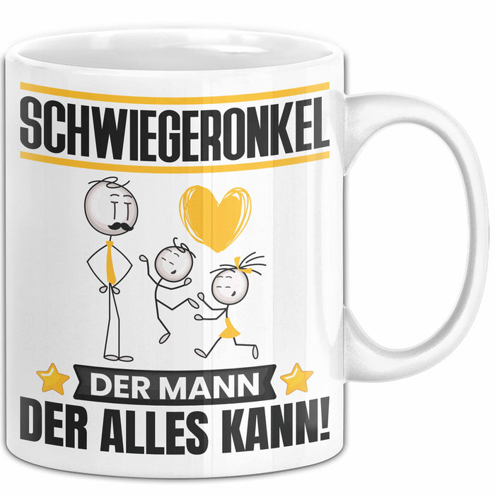 Schwiegeronkel Tasse Geschenk für Schwiegeronkel Der Mann Der Alles Kann Geschenkidee zum Geburtstag Weiß Trendation