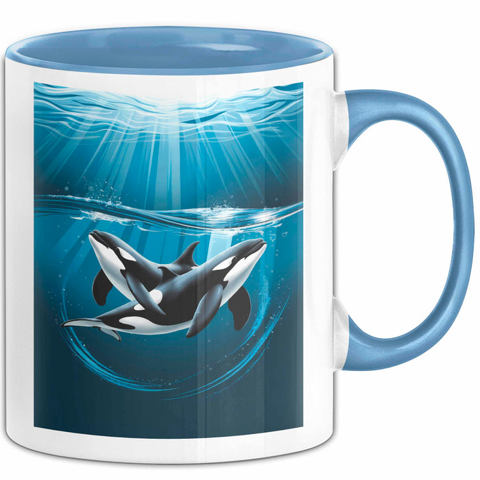 Wal Tier Tasse Geschenk Lustige Geschenkidee Spruch Blau Trendation