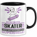 Skater Geschenk Tasse Ich Bin Skater Aber Sag Doch Einfach Superheld Lustige Geschenkdiee für Skater Kaffee-Becher Schwarz Trendation