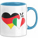 Deutschland Italien Tasse Geschenk Halb Italiener Deutsche Geschenkidee Fußball 2025 Blau Trendation