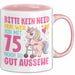 75. Geburtstag Tasse Frauen Geschenk Bitte Nur Kein Neid Nur Weil Ich mit 75 Noch So Gut Aussehe Mama Oma Rosa Trendation