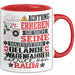 Geländewagenfahrer Geschenk Tasse Lustiger Spruch Erheben Sie Sich Der Geländewagenfahrer Betritt den Raum Rot Trendation