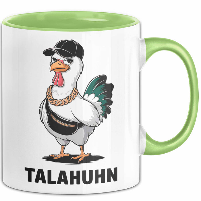 Talahuhn Huhn Tasse Geschenk Lustige Geschenkidee Spruch Grün Trendation