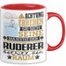 Ruderer Geschenk Tasse Lustiger Spruch Erheben Sie Sich Der Ruderer Betritt den Raum Rot Trendation