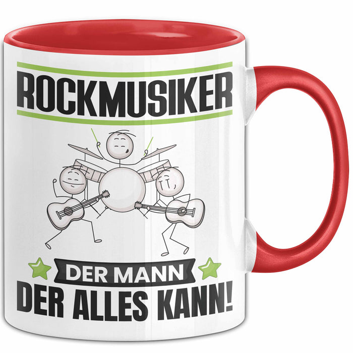 Rockmusiker Tasse Geschenk für Rockmusiker Der Mann Der Alles Kann Geschenkidee zum Geburtstag Rot Trendation