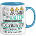 Rockmusikerin Tasse Geschenk Lustig Abstand Halten Hochleistungs-Rockmusikerin Mit Drang Zur Perfektion Bei Der Arbeit Blau Trendation