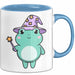 Frosch Tier Zauberer Tasse Geschenk Lustige Geschenkidee Spruch Blau Trendation