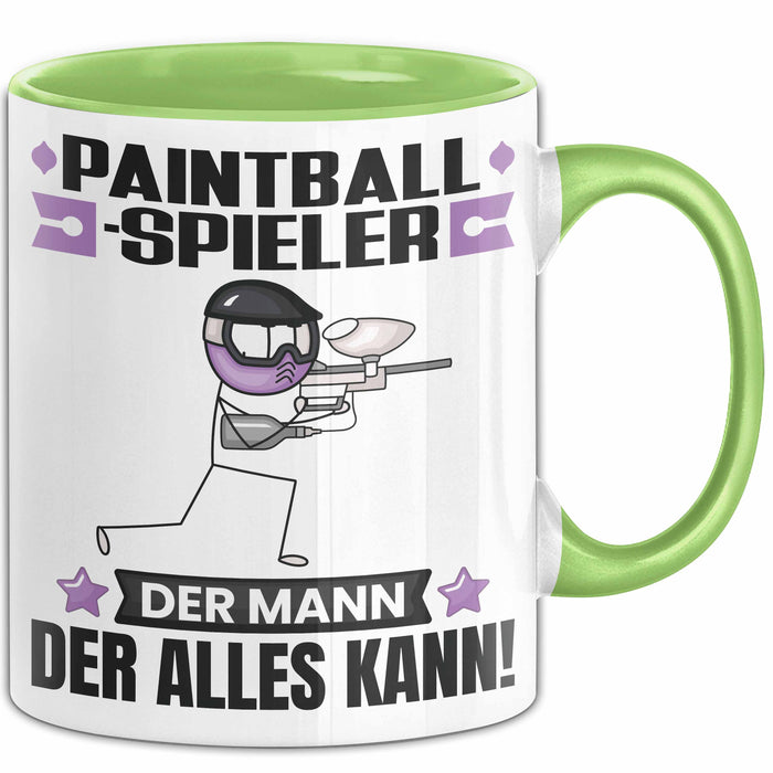 Paintballspieler Tasse Geschenk für Paintballspieler Der Mann Der Alles Kann Geschenkidee zum Geburtstag Grün Trendation