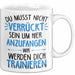 Office Arbeitskollege Tasse Geschenk Lustige Geschenkidee Spruch Du Musst Nicht Verrückt Sein Um Hier Anzufangen Weiß Trendation