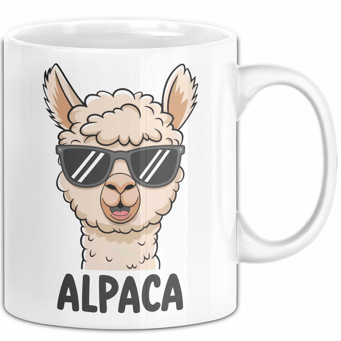 Alpaka Liebhaber Tasse Geschenkidee Flauschiger Tierfan Geschenkidee Lustig Weiß Trendation
