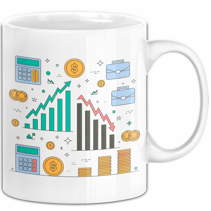 Ökonom Tasse Geschenkidee für Marktanalysten Weiß Trendation