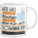 Schwimmerin Tasse Geschenk Spruch Wer Will Schon Prinzessin Sein Wenn Man Auch Schwimmerin Sein Kann Weiß Trendation
