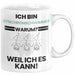 Synchronschwimmer Geschenk Tasse Lustiger Spruch Ich Bin Synchronschwimmer Warum Weil Ich Es Kann Geschenkidee Bester Synchronschwimmer Geburtstag Kaffee-Becher Weiß Trendation
