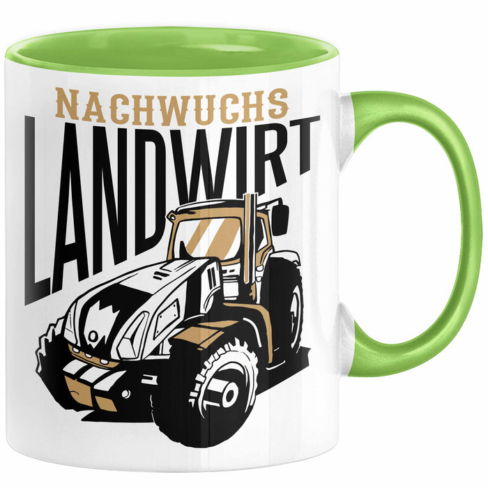 Angehender Landwirt Geschenk Tasse Jungs Bauern Jungen Geschenkidee Kakao-Becher Grün Trendation