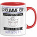 Drummerin Und Prinzessin Tasse Geschenk Für Eine Drummerin Geburtstag Was Ist Deine Superkraft Rot Trendation