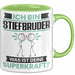Stiefbruder Tasse Geschenk für Stiefbruder Geburtstag Lustiger Spruch Kaffee-Becher Was Ist Deine Superkraft Grün Trendation