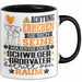 Schwiegergroßvater Geschenk Tasse Lustiger Spruch Erheben Sie Sich Der Schwiegergroßvater Betritt den Raum Schwarz Trendation