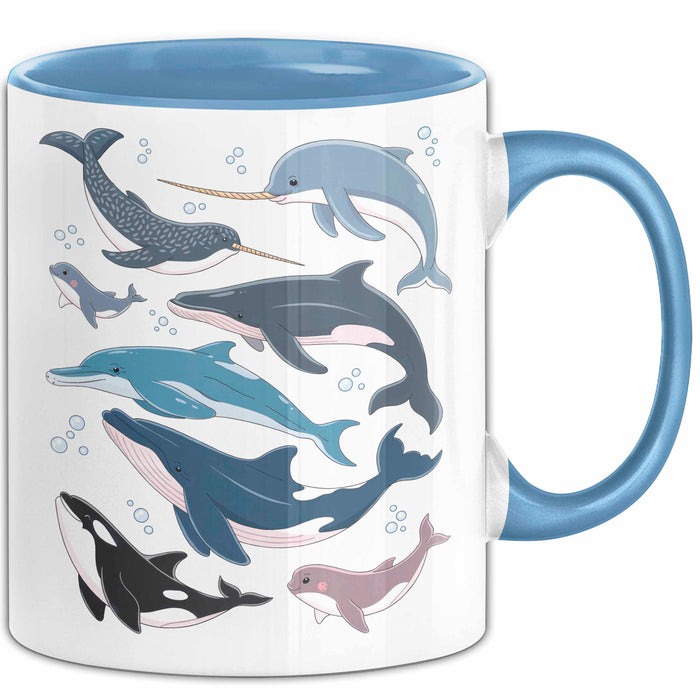 Wal Tier Tasse Geschenk Lustige Geschenkidee Spruch Blau Trendation