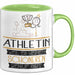 Athletin Weil Es Keinen Schöneren Beruf Gibt Tasse Geschenk für Eine Athletin Lustig Grün Trendation