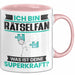 Rätselfan Tasse Geschenk für Rätselfan Geburtstag Lustiger Spruch Kaffee-Becher Was Ist Deine Superkraft Rosa Trendation