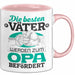 Opa Tasse Geschenk Du Wirst Opa Verkündung Die Besten Väter Werden Zum Opa Befördert Becher Rosa Trendation