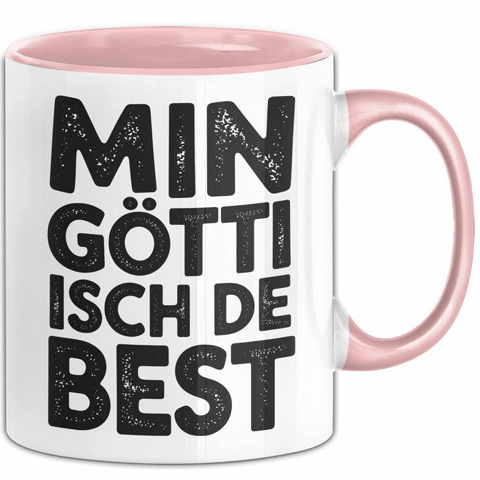 Goetti Tasse Geschenk Min Goetti Isch De Best Geschenkidee Patenonkel Schweiz Rosa Trendation