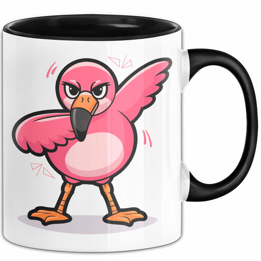 Dabender Flamingo Tasse Geschenk Lustige Geschenkidee Spruch Schwarz Trendation