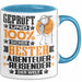 Abenteurreisender Geschenk Lustiger Spruch für Abenteurreisender Geschenkidee Bester Abenteurreisender Der Welt Blau Trendation