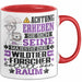 Wildtierforscher Geschenk Tasse Lustiger Spruch Erheben Sie Sich Der Wildtierforscher Betritt den Raum Rot Trendation