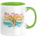Schlagzeug-Spieler Geschenk Drummer Tasse Geschenkidee Spruch Bunte Farben Retro Schlagzeuger Grün Trendation