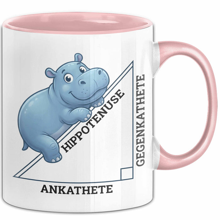 Mathematiklehrer Unterricht Tasse Geschenk Lustige Geschenkidee Spruch Hippotenuse Rosa Trendation
