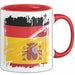 Deutsch Spanier Tasse Geschenk Lustiger Becher Geschenkidee Spanien Kaffee-Becher Rot Trendation