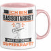 Bassgitarrist Tasse Geschenk für Bassgitarrist Geburtstag Lustiger Spruch Kaffee-Becher Was Ist Deine Superkraft Rosa Trendation