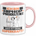 Hiphop-Produzent Tasse Geschenk für Hiphop-Produzent Geburtstag Lustiger Spruch Kaffee-Becher Was Ist Deine Superkraft Rosa Trendation